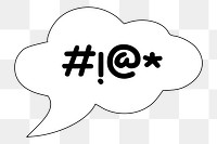 PNG #!@* speech bubble, clipart, transparent background