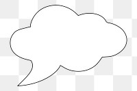 PNG Empty speech bubble, clipart, transparent background