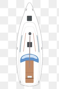 PNG Sail yacht top view, clipart, transparent background