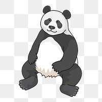 PNG Panda, clipart, transparent background