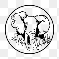 PNG Elephant stamp, clipart, transparent background