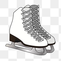 PNG Ice skates, design element, transparent background