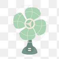 PNG Green fan, design element, transparent background