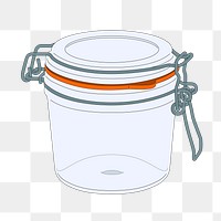 PNG Empty glass jar, clipart, transparent background