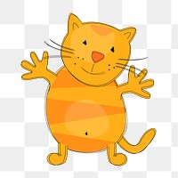 PNG Yellow cat, clipart, transparent background