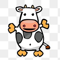 PNG Cow, clipart, transparent background