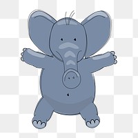 PNG Elephant, design element, transparent background