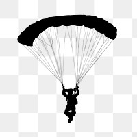 PNG Paraglider silhouette, clipart, transparent background