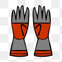 PNG Fire gloves, design element, transparent background