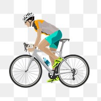 PNG Cyclist, clipart, transparent background