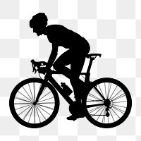 PNG Cyclist silhouette, clipart, transparent background