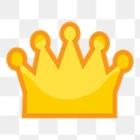 PNG Simplified crown, design element, transparent background