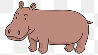 PNG Hippopotamus, design element, transparent background