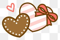 PNG Valentine day candies illustration, transparent background