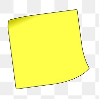 PNG Blank yellow note paper, clipart, transparent background