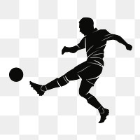 PNG Soccer player silhouette, clipart, transparent background