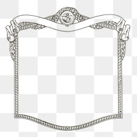 PNG Vintage square frame, clipart, transparent background