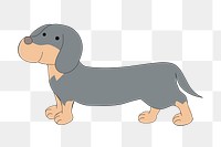 PNG Dachshund dog, design element, transparent background