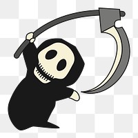 PNG Not so grim reaper, clipart, transparent background