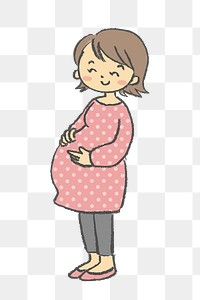 PNG Happy pregnant women, design element, transparent background
