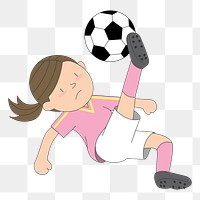 PNG Girl soccer player illustration, transparent background