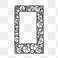 PNG Lilly pad frame, clipart, transparent background