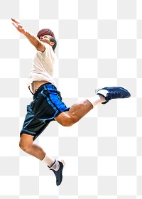 PNG Young basketball player, collage element, transparent background