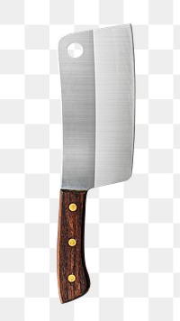 Cleaver knife png collage element, transparent background