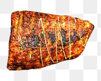 Roast pork png collage element, transparent background