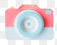 PNG Camera paper craft, collage element, transparent background