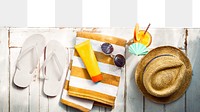 PNG Summertime theme collage element, transparent background