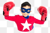 PNG superhero boy, collage element, transparent background