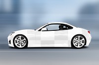 Sports car png transparent mockup