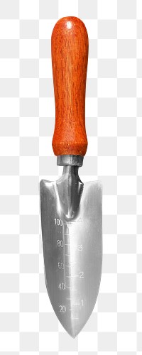 Trowel png gardening tool, transparent background