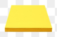 Png yellow paper note element, transparent background