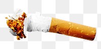 Cigarette butt png, transparent background