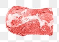 Fresh red meat png collage element, transparent background