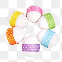 Easter eggs png, transparent background