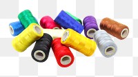 Multicolor spools  png, transparent background