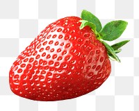 Png fresh strawberry element, transparent background