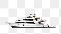 Yacht png collage element, transparent background