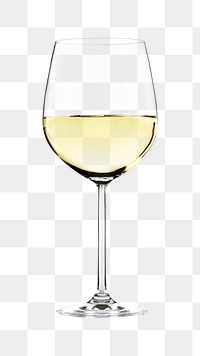 White wine png collage element, transparent background