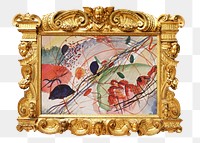 Png Framed abstract painting, gold luxury design on transparent background. Remixed by rawpixel.