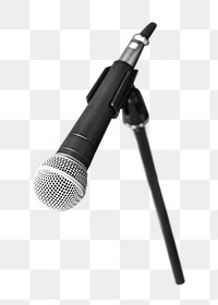 PNG microphone, collage element, transparent background