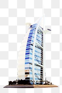 PNG Burj Al Arab, collage element, transparent background