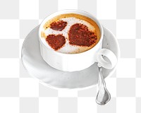 PNG coffee latte, collage element, transparent background