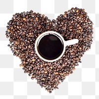 PNG coffee beans, collage element, transparent background