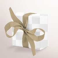 Gift box png mockup, transparent design