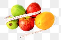 Fruits png collage element, transparent background