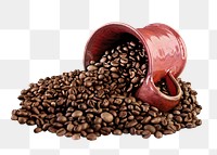 Coffee beans png, transparent background